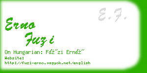 erno fuzi business card